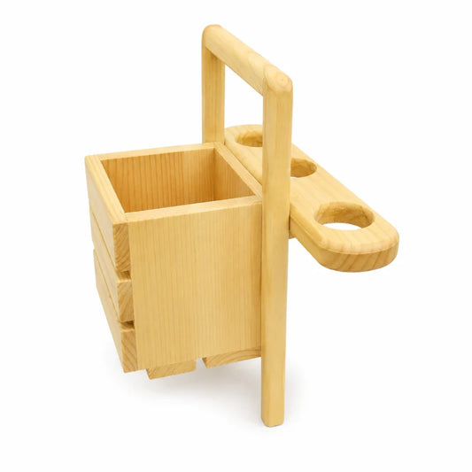 Handmade Wooden Garden Caddy with Ground Stakes