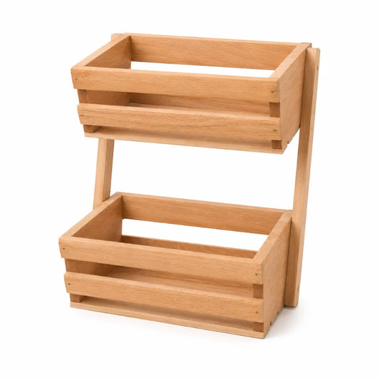 Handmade 2 Tier Wooden Plant Stand for Herbs & Indoor Plants
