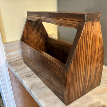 Handmade Wooden Garden Toolbox with Handle