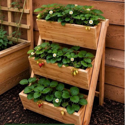 Handmade 3 Tier Cedar Raised Garden Planter