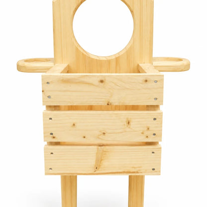 Handmade Wooden Garden Caddy with Ground Stakes