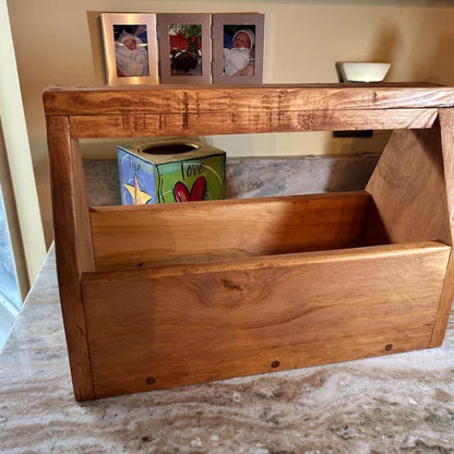 Handmade Wooden Garden Toolbox with Handle